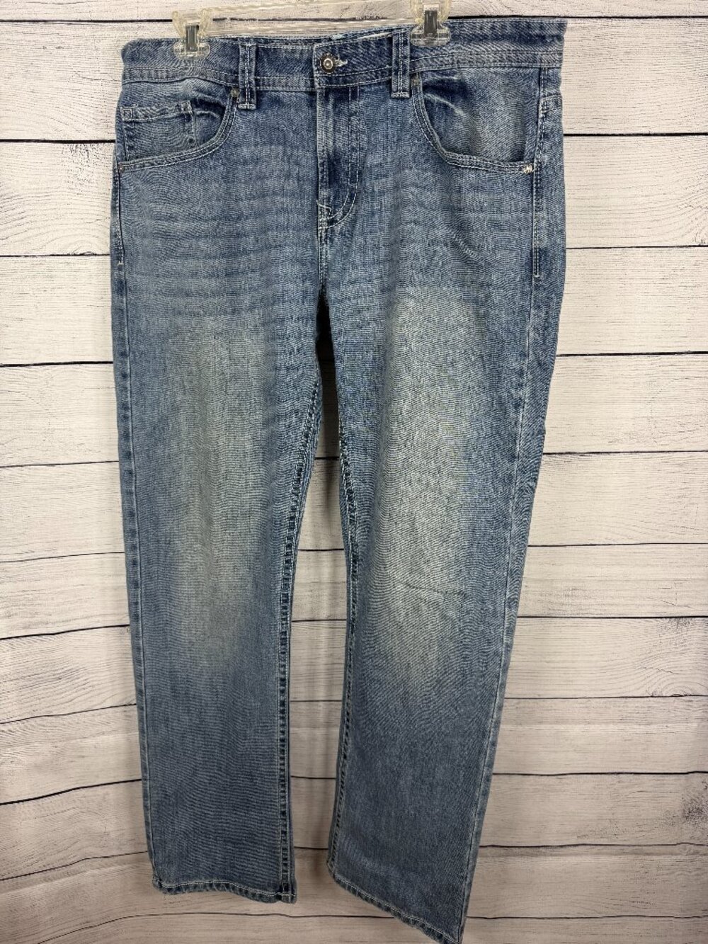 T.K. Axel Classic Straight Faded Light Wash Jeans Size 36x34